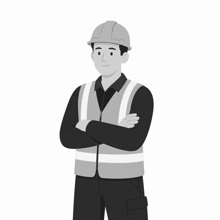 Bouwvakker met helm en veiligheidsvest